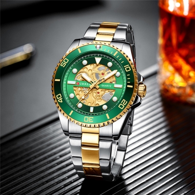 Picture of CURREN 8412 Luxury Gold Stainless Steel band Watches Lumious Quartz Wristwatches for Men Casual Bussiness Clock Male 8412
