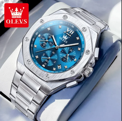 Picture of OLEVS-3626 Stainless Steel Quartz Chronograph Round Dial Calendar Luminous Small Second Wristwatch