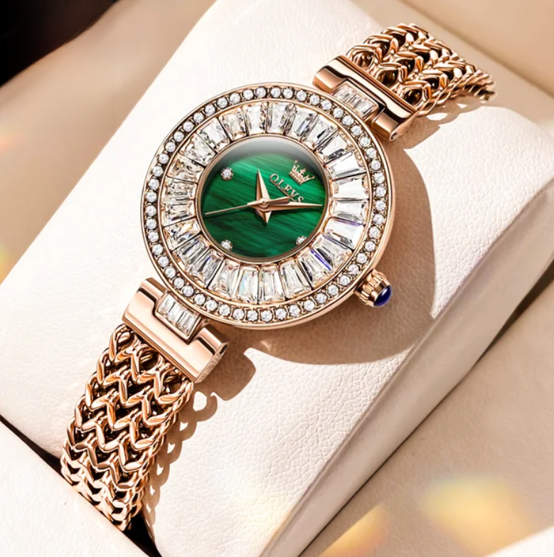 Picture of OLEVS Original Top Brand Elegant Quartz Watch Women Waterproof Stainless Steel Luxury Diamond Watches 9959