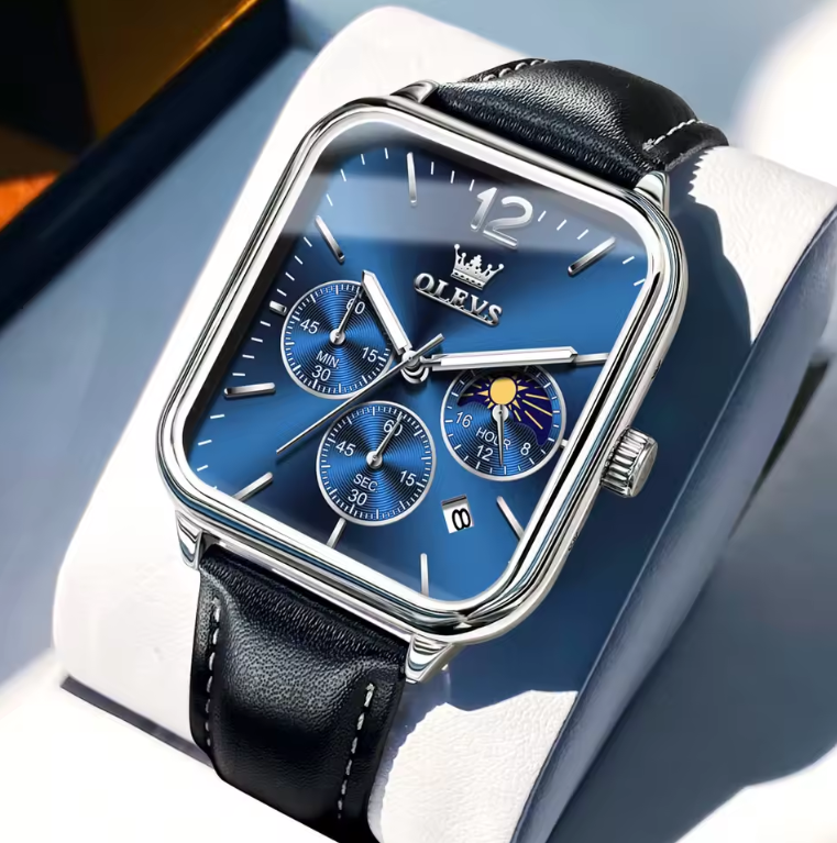 Picture of OLEVS Original Men's Quartz Watch Moon Phase Business Watches Waterproof Luminous Top Brand Luxury Wristwatch 9914