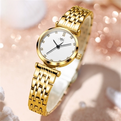 Picture of Olevs 5596 Luxury Elegant Women's Watch - Golden
