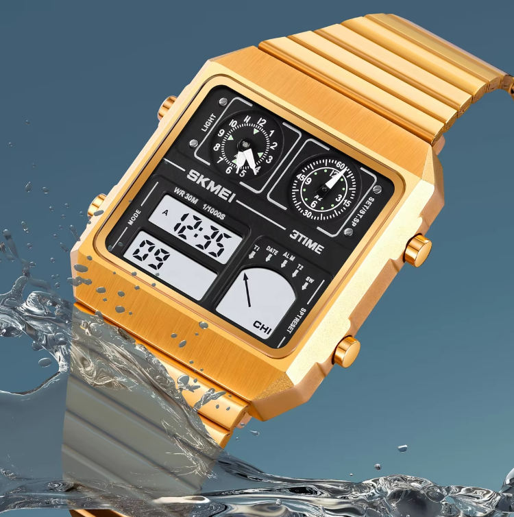 Picture of Skmei Fashion Men's Watch Simple Dual Time Countdown Waterproof Sport Quartz Electronic Men Watches reloj hombre 2198