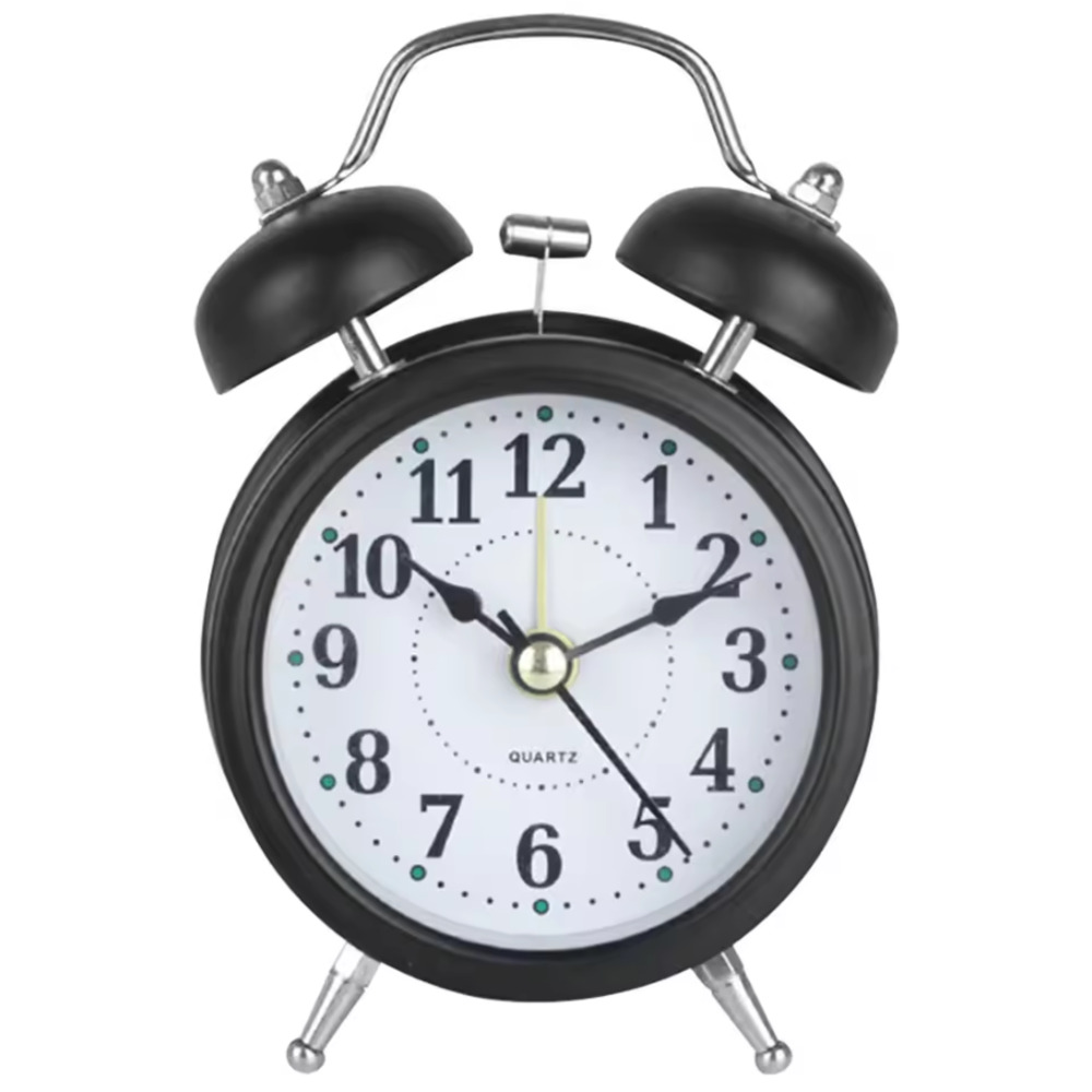 Picture of Twin Bell Table Alarm Clock with Silent Mechanism Backlight and Durable Design for Bedroom Office and Gift Use