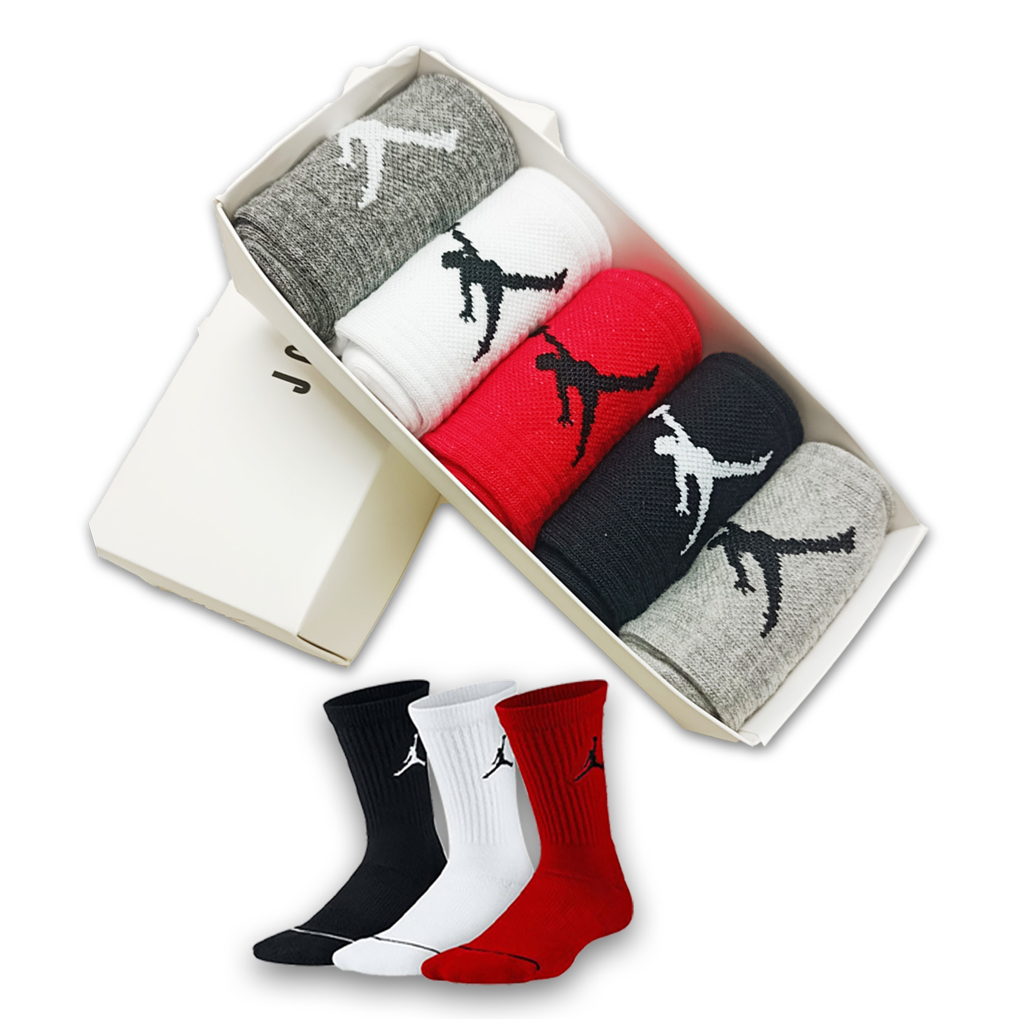 Picture of Jumpman Everyday Max Cotton Crew Socks - Unisex 5 Pair
