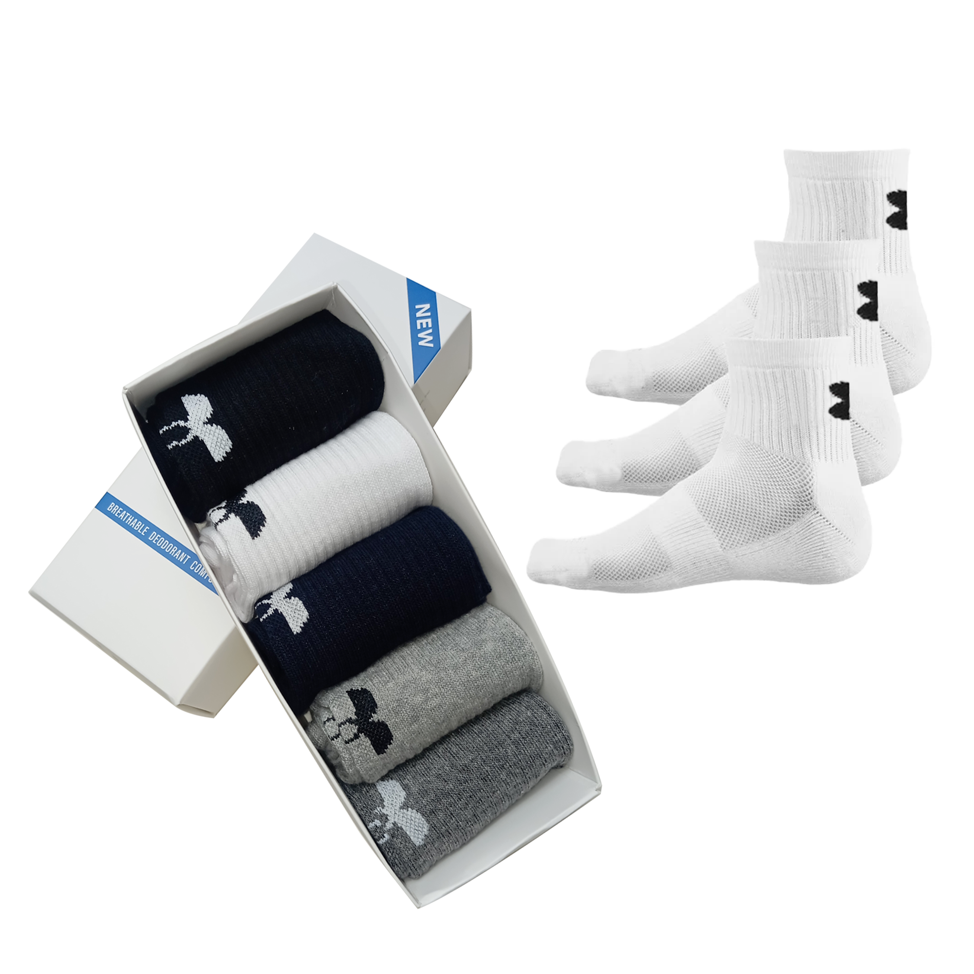Picture of 5 Pair Performance Tech Cotton Quarter Trainer Socks -FOR ANY ACTIVITY