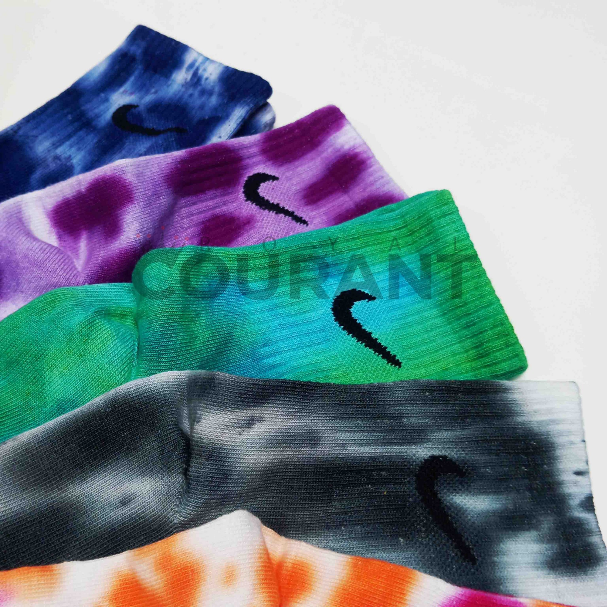 Picture of Custom Dyed Socks Unisex- 5 Pair- Unique Hand Dye Socks