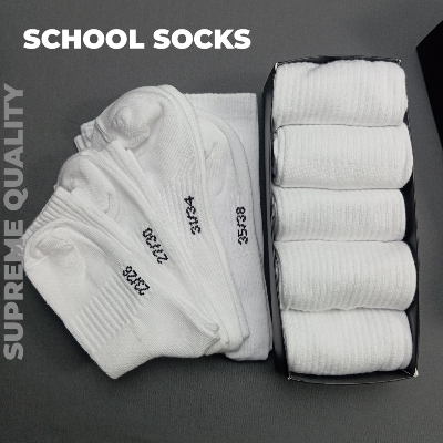 Picture of School Socks-Premium Cotton-Superior Quality-Breathable-Unisex-5 Pair pack