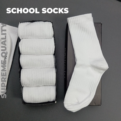 Picture of School Socks-Premium Cotton-Superior Quality-Breathable-Unisex-5 Pair pack