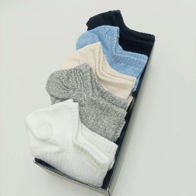 Picture of Casual Solid Mesh No Show Cotton Socks for men and women 5 Pairs - Summer Style
