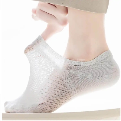 Picture of Casual Solid Mesh No Show Cotton Socks for men and women 5 Pairs - Summer Style