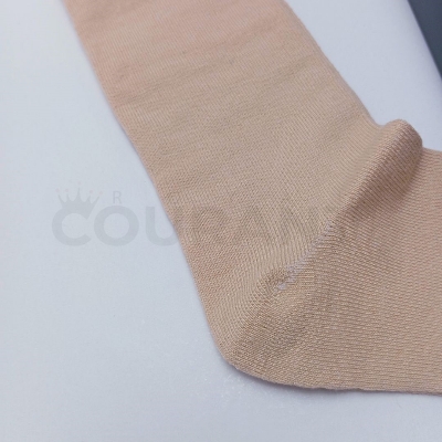 Picture of Women skin color regular length plain cotton Socks - 5 pair pack