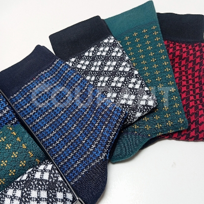 Picture of Luxury Dress Socks Eye-catching jacquard design 4 pair pack