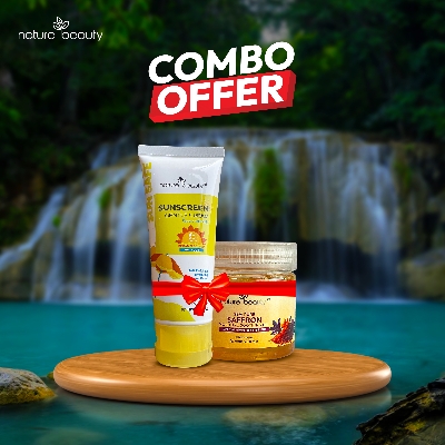Picture of Nature Beauty Sunscreen  50ml, Nature Beauty Saffron Soothing Gel 130ml