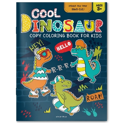 Picture of Cool Dinosaur Copy Coloring Book For Kids Paperback