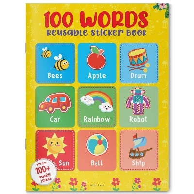 Picture of 100 Words: Reusable Sticker Book Paperback