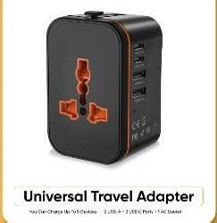 Picture of Universal Travel Adapter | Travel Adapter for bloggers & Tour Lovers | USB - Type C Travel Adapter