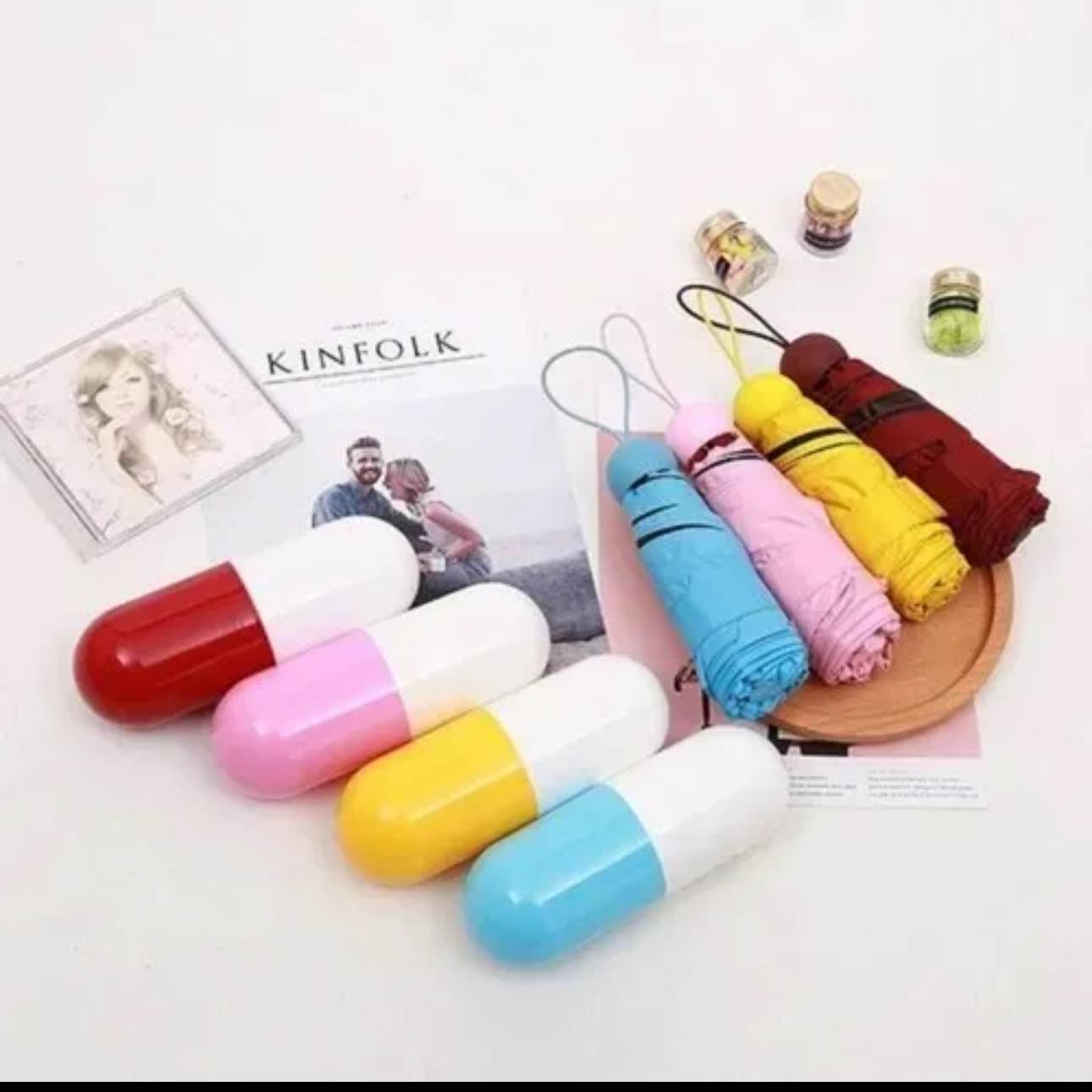 Picture of Stylish Cute Capsule Umbrella Trendy Compact Portable Design