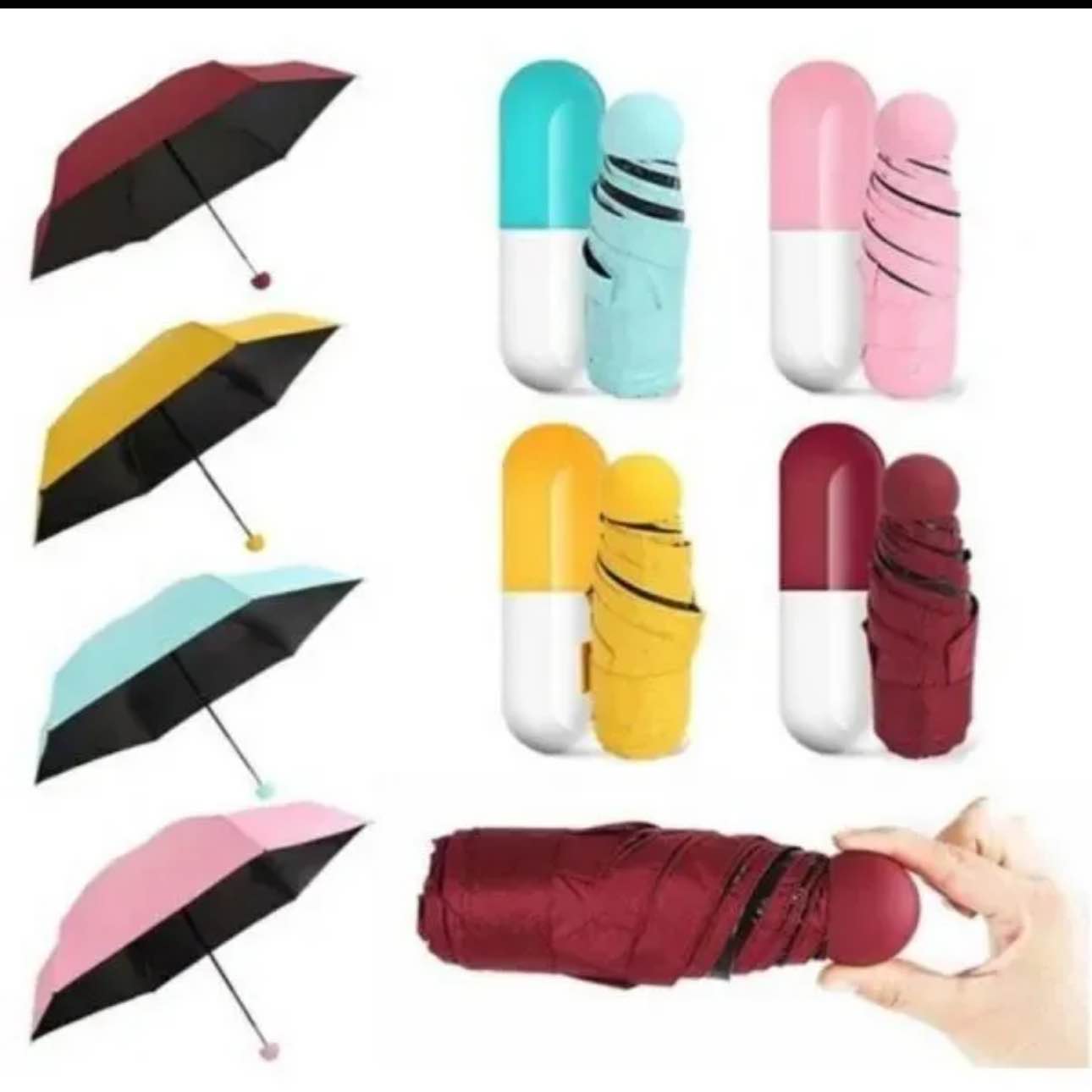 Picture of Stylish Cute Capsule Umbrella Trendy Compact Portable Design