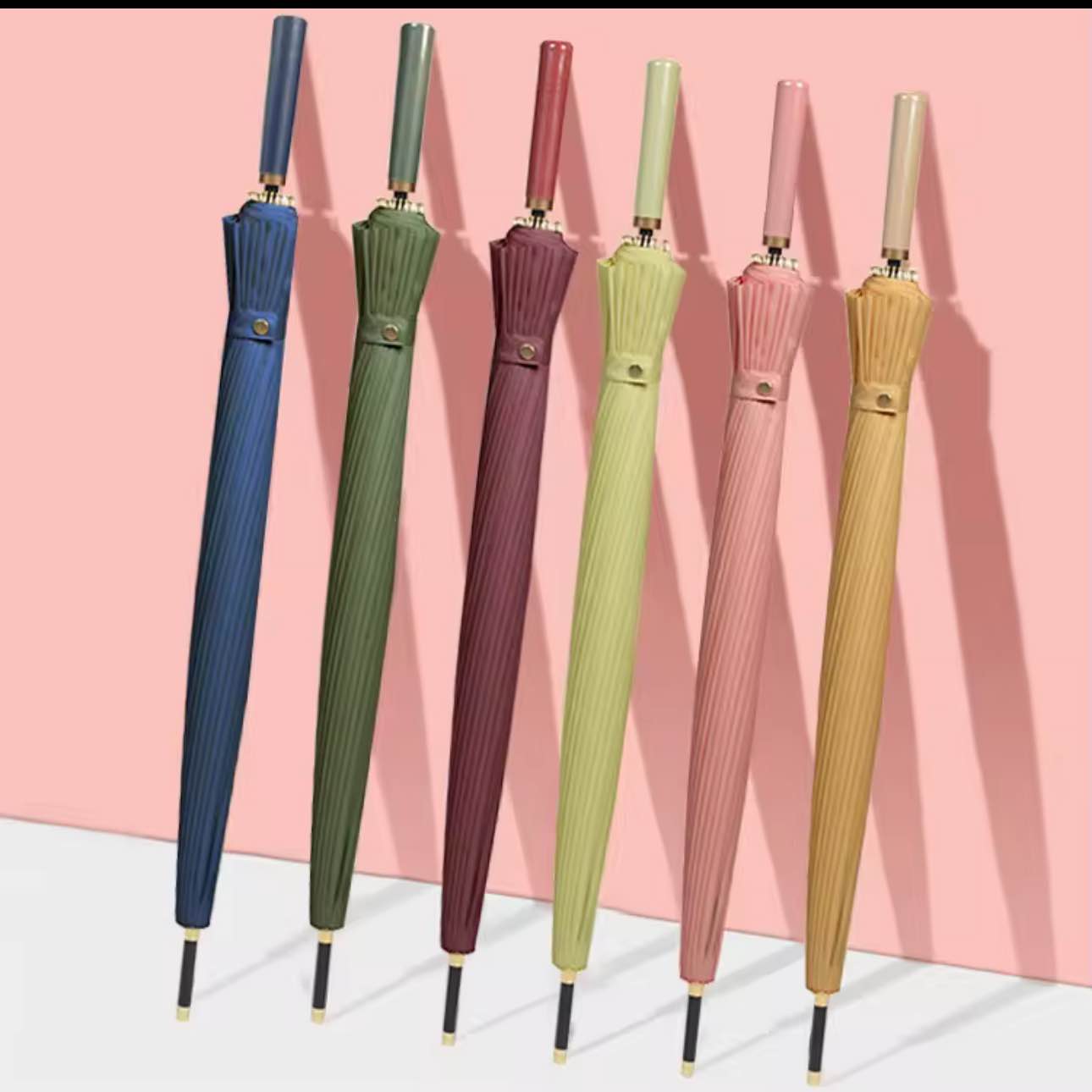 Picture of 24 Ribs Windproof Heavy Duty Umbrella | 24k Retro Umbrella | High Quality Luxury Umbrella | Straight Golf Umbrella Retro Design