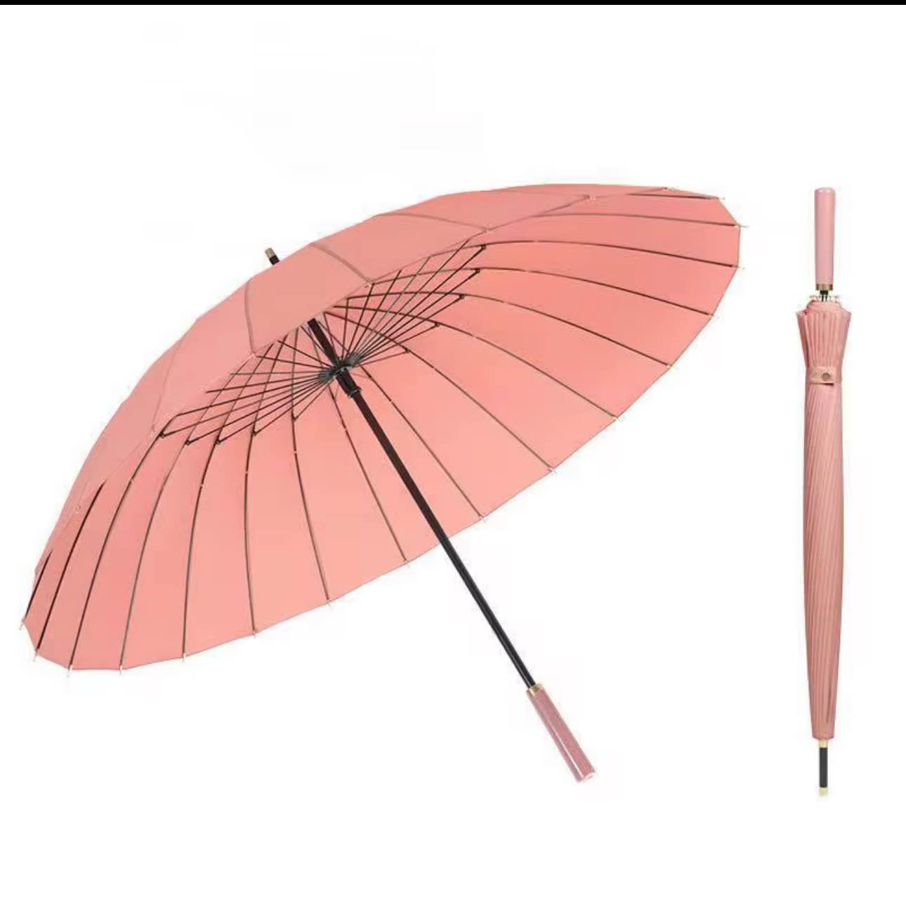 Picture of 24 Ribs Windproof Heavy Duty Umbrella | 24k Retro Umbrella | High Quality Luxury Umbrella | Straight Golf Umbrella Retro Design
