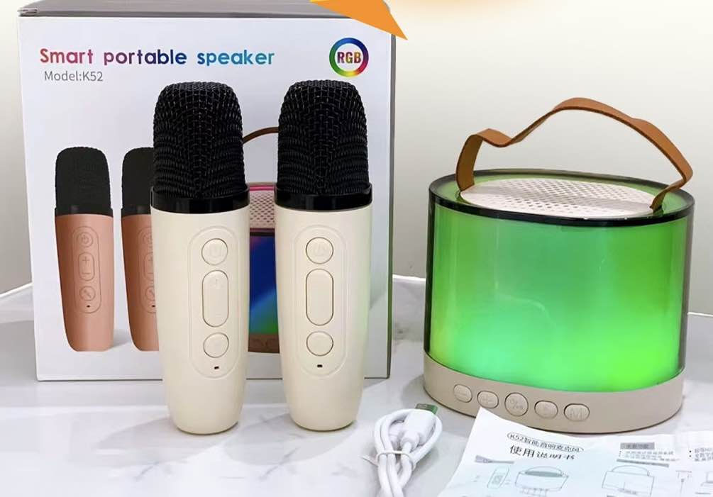 Picture of K52 Smart Portable Dual Bluetooth Speaker | K-52 Smart portable Speaker | Portable speaker for Travel | Mini Portable Speaker Karaoke