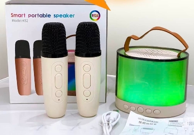 Picture of K52 Smart Portable Dual Bluetooth Speaker | K-52 Smart portable Speaker | Portable speaker for Travel | Mini Portable Speaker Karaoke