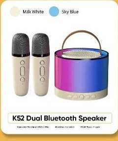 Picture of K52 Smart Portable Dual Bluetooth Speaker | K-52 Smart portable Speaker | Portable speaker for Travel | Mini Portable Speaker Karaoke