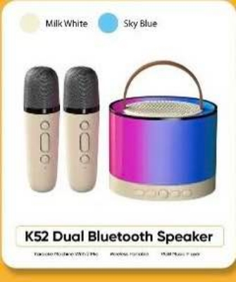 Picture of K52 Smart Portable Dual Bluetooth Speaker | K-52 Smart portable Speaker | Portable speaker for Travel | Mini Portable Speaker Karaoke