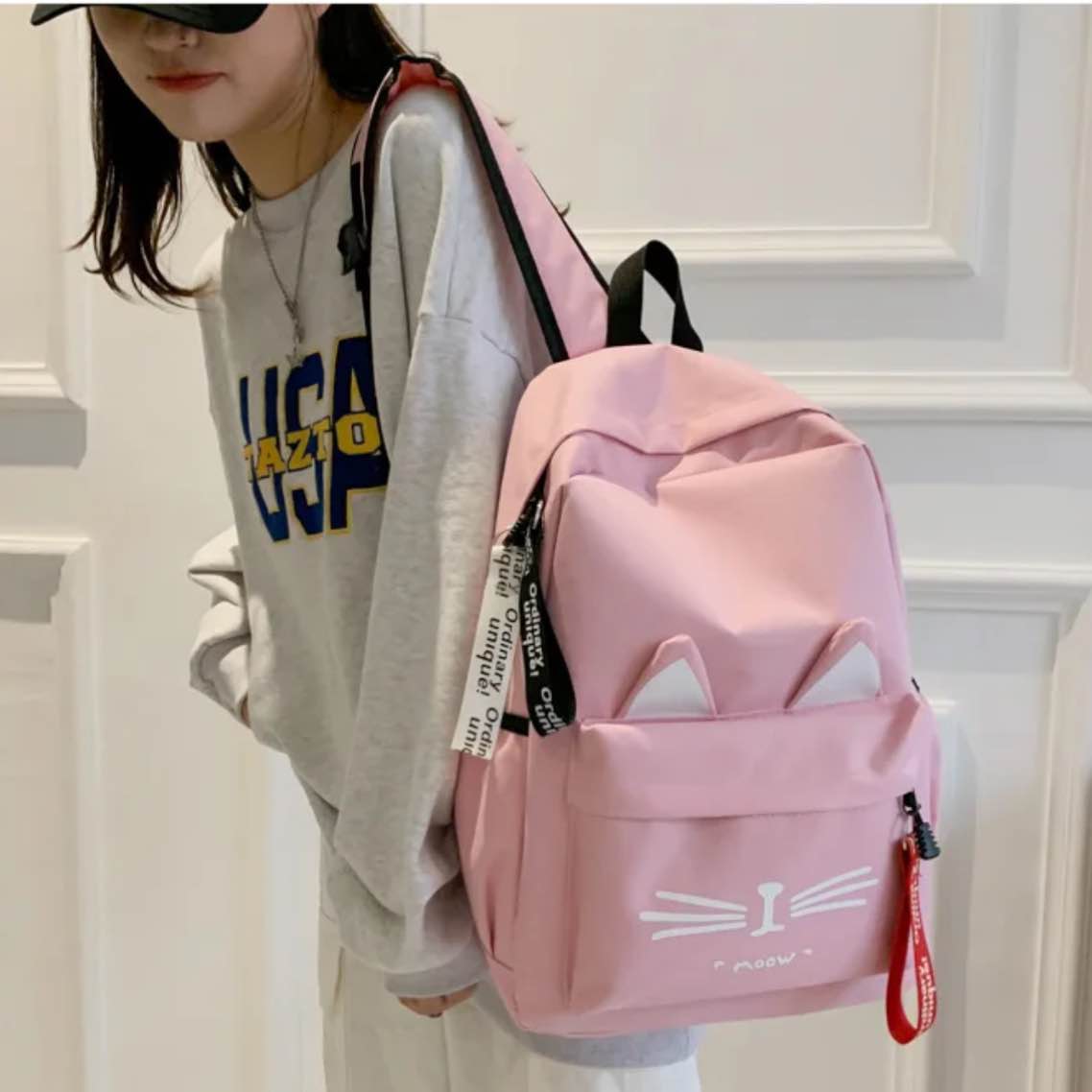 Picture of Girls Backpack | Meaw Backpack | Coaching Bag School Bag for Girls | Girls Totte Bag | Trendy Bag for Girls | College Bag