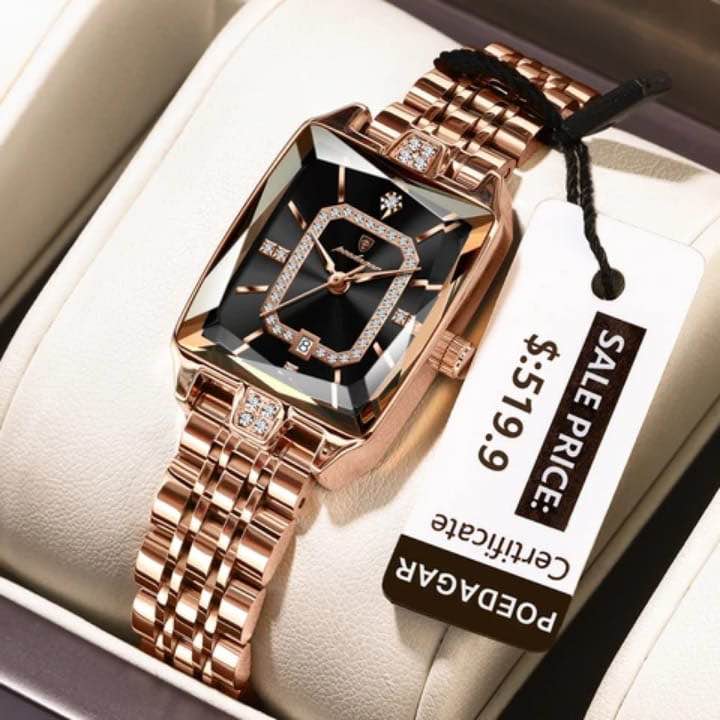 Picture of Poedagar Luxury Rosegold Stainless Steel Wrist Watch For Girls- All Colors | Trendy Watch For Girls