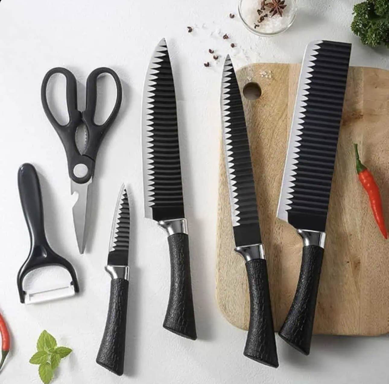 Picture of ZEPTER 6 PC Knife Set for Kitchen Knife Blade Knife  Set for Kurbani Kitchen Cooking Knives  Steak Knives