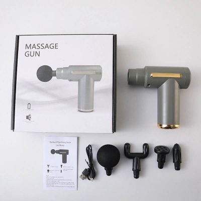 Picture of Wireless Handheld Massage Gun with 4 Interchangeable Heads, Deep Tissue USB-C Rechargeable, Low-Noise, Portable Home Spa Massager