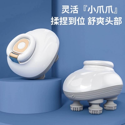 Picture of Rechargeable Cordless Head Massager. 4-Claw Nodes stimulate blood circulation for Hair Growth. Waterproof, Deep Scalp Cleanse & Relaxation!