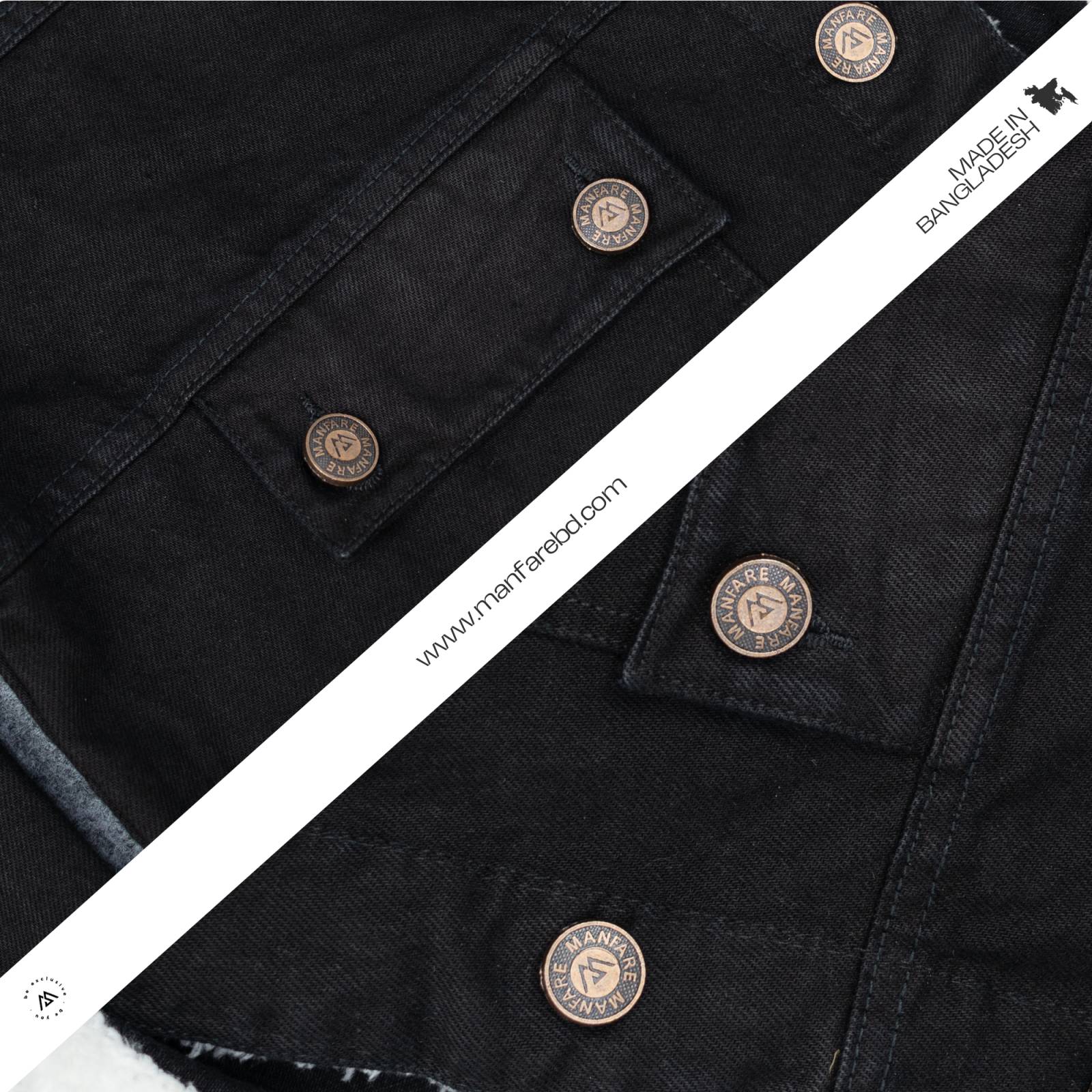 Picture of Premium Sherpa Lined Denim Jacket For Men I MFJ-24