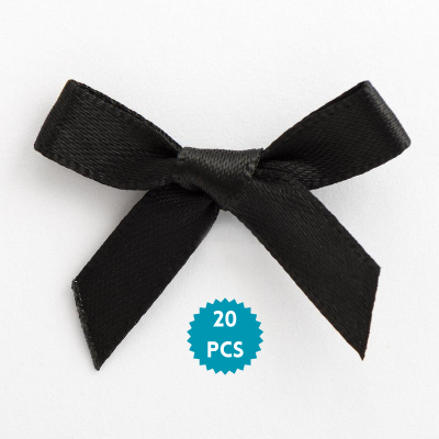 Mini Satin Ribbon Bows- Decorative Small Ribbon Tiny Bows for Gift Wrapping, Scrapbooking, and DYI Crafting (Pack of 20 Pcs)
