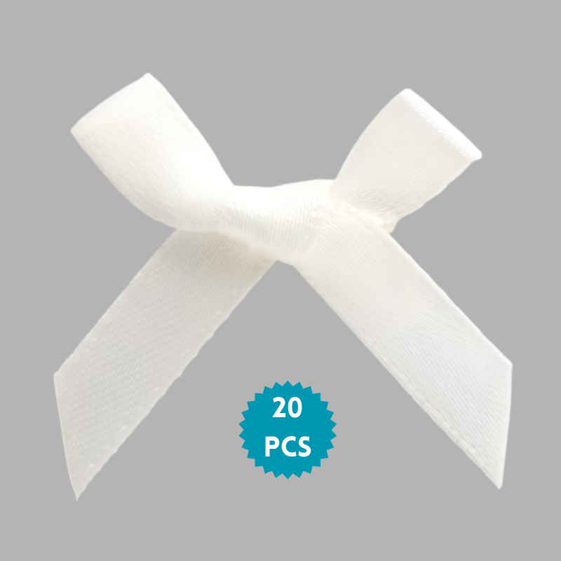 Mini Satin Ribbon Bows- Decorative Small Ribbon Tiny Bows for Gift Wrapping, Scrapbooking, and DYI Crafting (Pack of 20 Pcs)