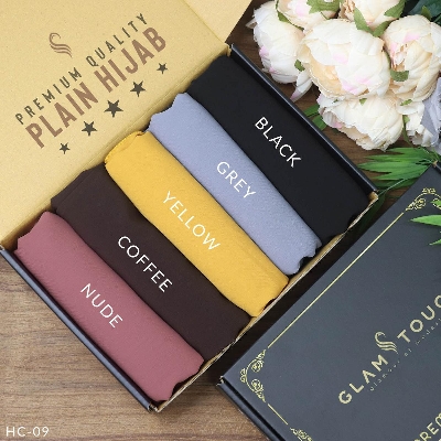 Picture of Plain Hijab Combo Set - Premium Quality (80X30) Full Coverage Diamond Georgette Plain Hijab