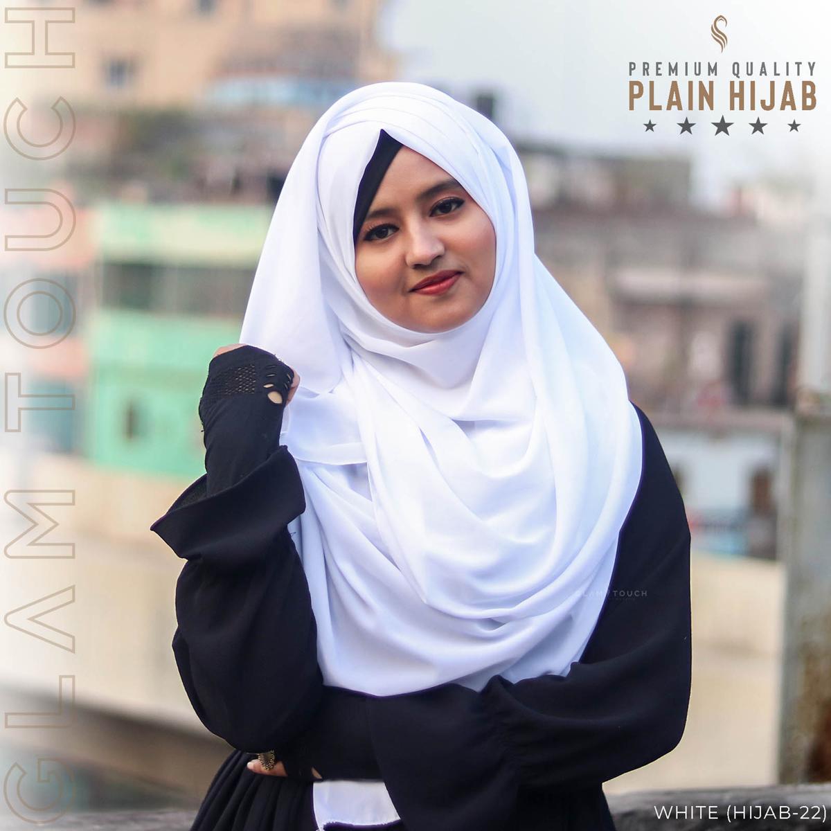 Picture of Glam Touch - Premium Quality Full Coverage (80x30) Diamond Georgette Hijab
