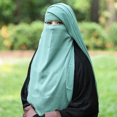 Picture of Glam Touch Premium Two Layer Flap Niqab Collection for Women