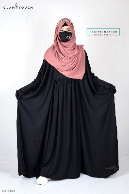 Picture of Glam Touch Premium Pleated Kaftan Abaya, Dubai Cherry Abaya