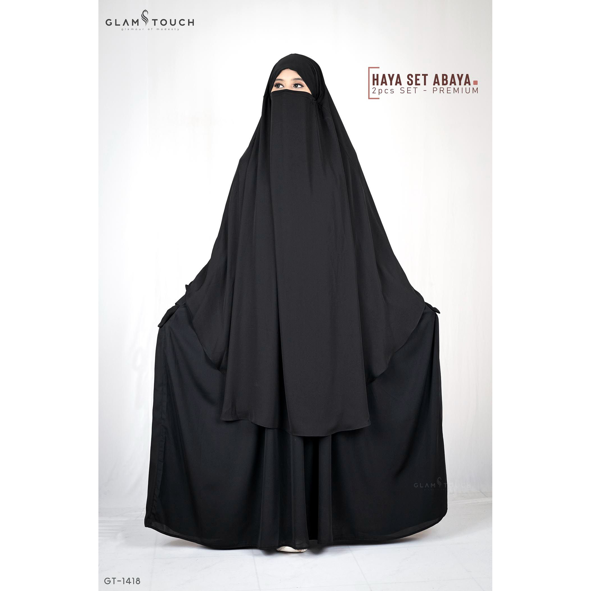 Picture of Glam Touch- Haya 2 Part Premium Set Abaya