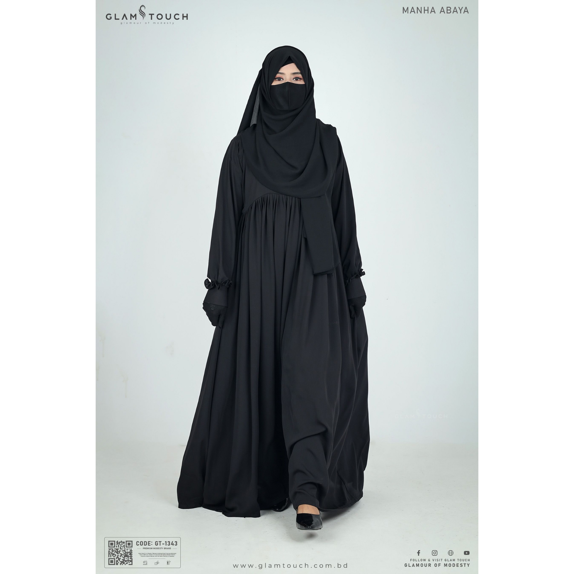 Picture of Glam Touch Premium Manha Solid Abaya