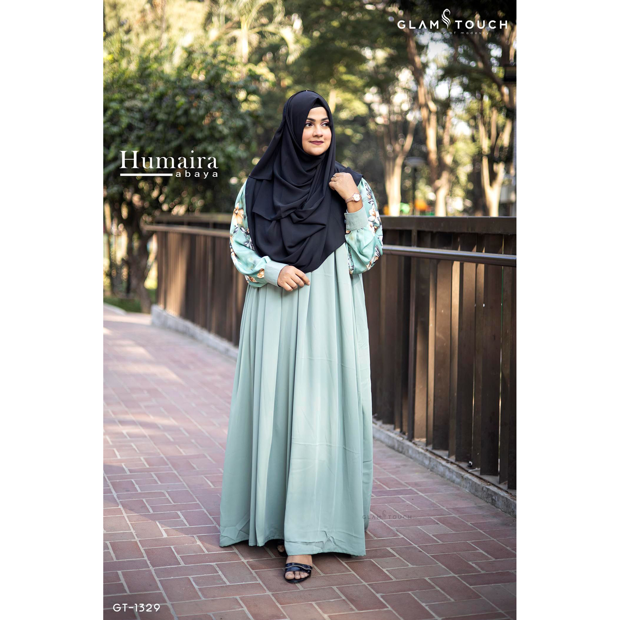 Picture of Glam Touch Premium Humayra Contrast Abaya