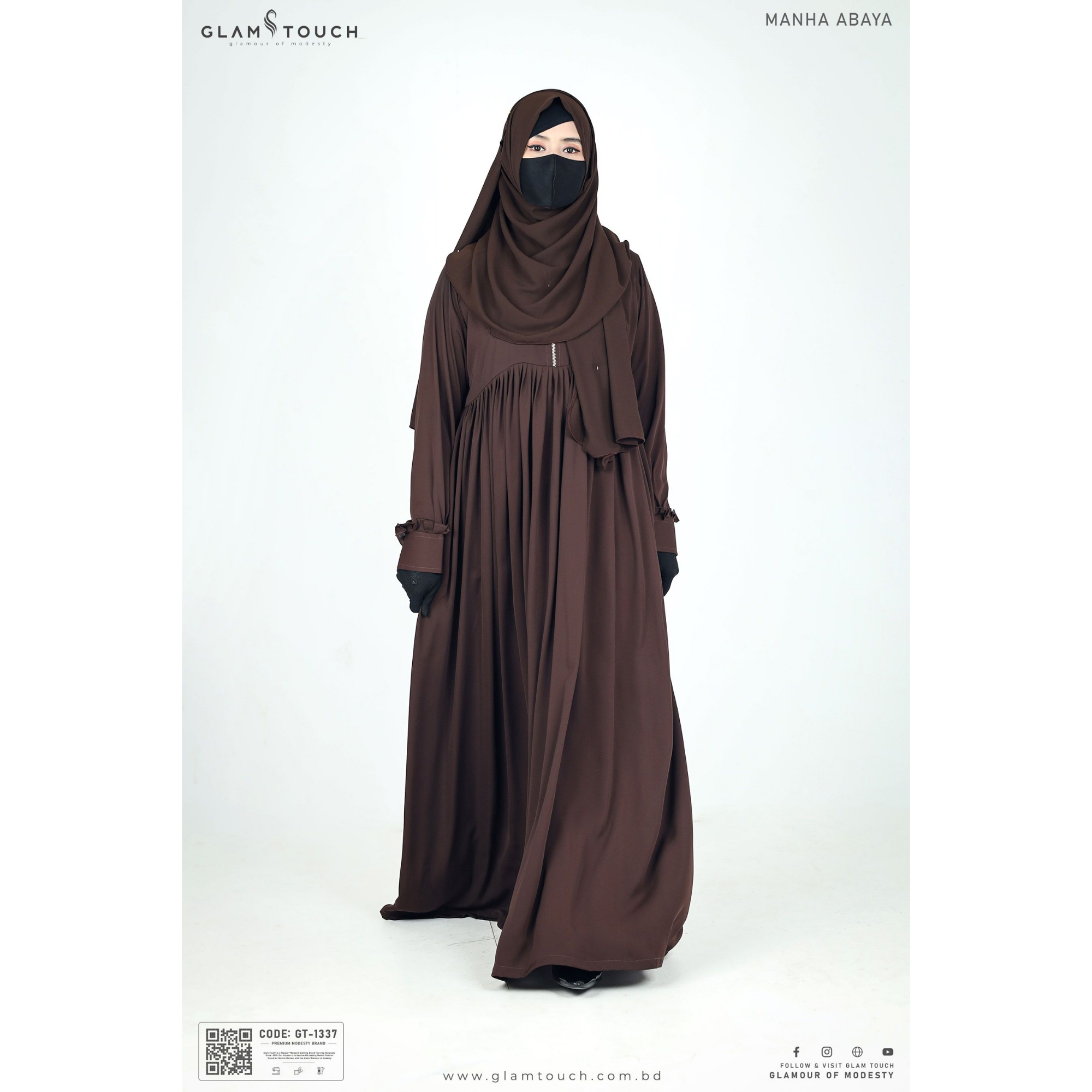 Picture of Glam Touch Premium Manha Solid Abaya