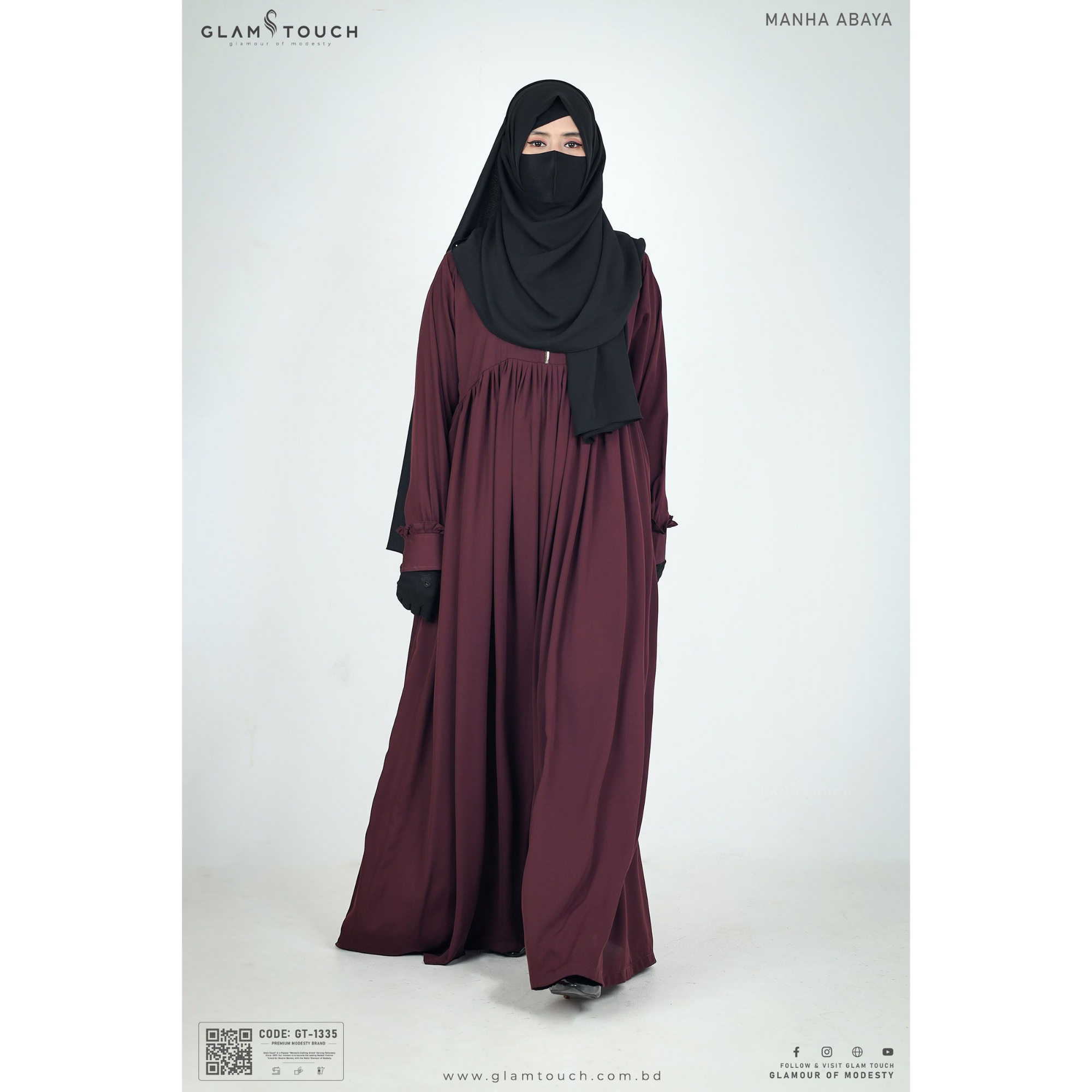 Picture of Glam Touch Premium Manha Solid Abaya