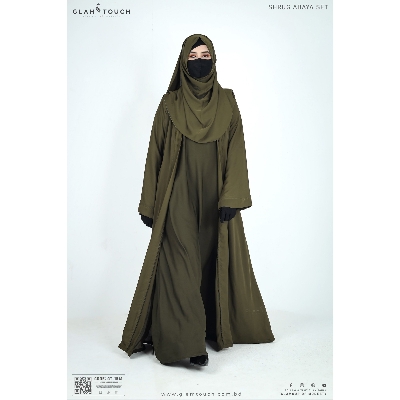 Picture of Glam Touch Premium Shrug Abaya 3 Part Set