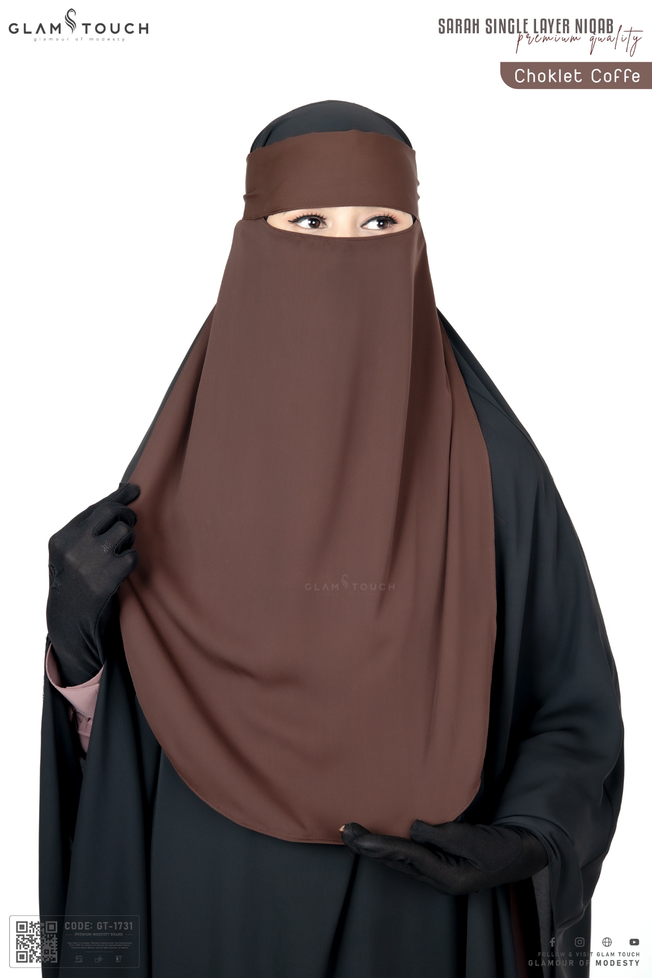 Picture of Glam Touch Premium - Sarah Single Layer Long Niqab