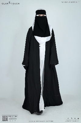 Picture of Glam Touch Premium Shrug Abaya 3 Part Set