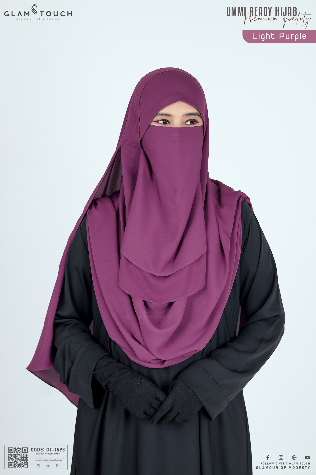 Picture of Glam Touch Premium Ummi Ready Hijab Niqab Set