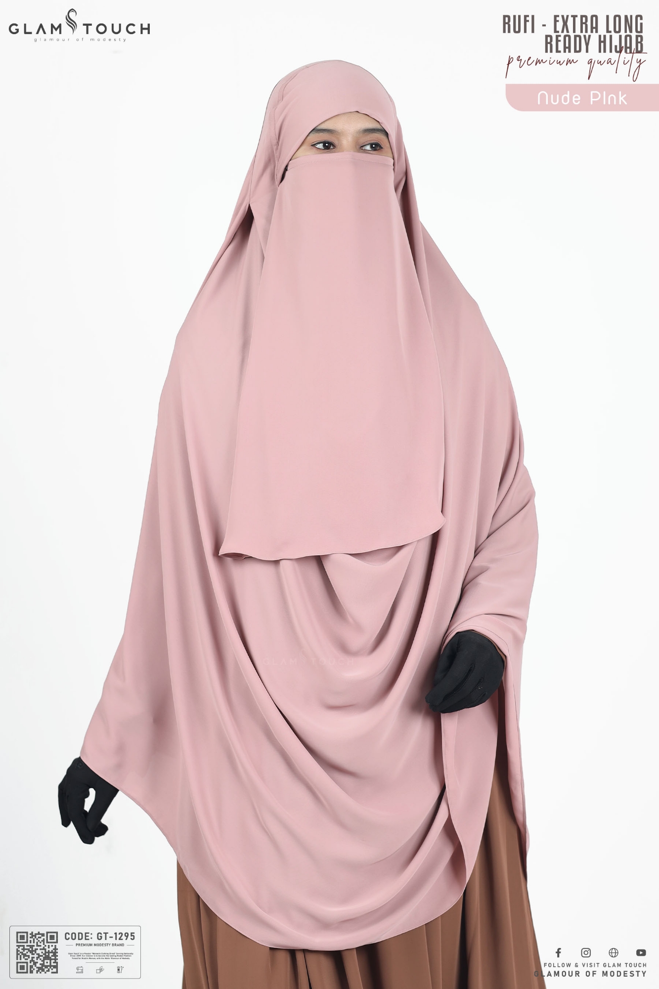 Picture of Glam Touch Extra Coverage- Rufi One Loop Ready Hijab Niqab Set
